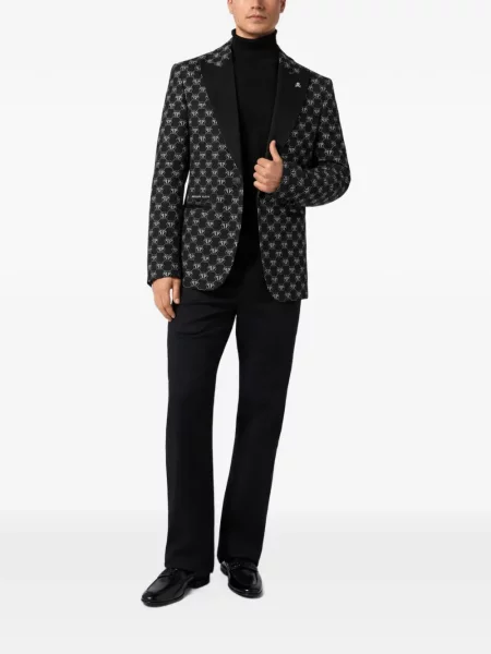 Sacou Philipp Plein de catifea negru