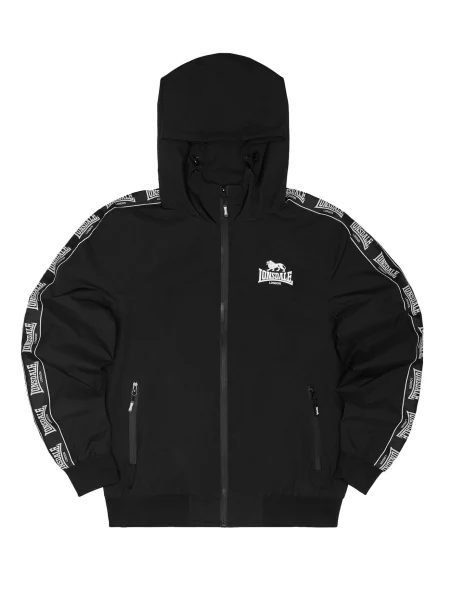 LONSDALE Geacă de primăvară-toamnă Ouston negru alb