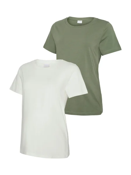 MAMALICIOUS Majica MLMIA temno zelena bela