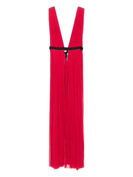 Rochie maxi Roserry plisată de costum roșu