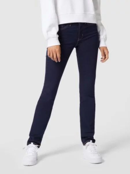 Jeansy o kroju shaping slim fit z dodatkiem streczu model — ‘Water Levi's® 300 granatowe