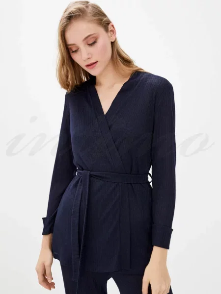 Однотонная женская пижама с брюками біла