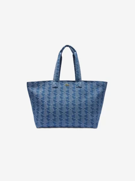 LACOSTE Nakupovalna torba Lacoste Sac Cabas XL Summer Pack Mono Jacquard Denim' modra