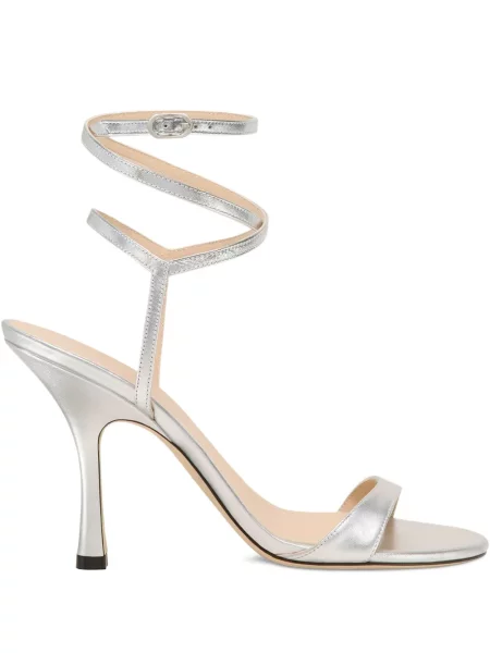 Sandale Stuart Weitzman din piele argintiu