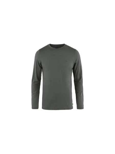 Fjällräven Abisko Wool LS M Basalt Mężczyźni Koszulki Fjällräven Size: S zielony