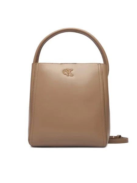 Calvin Klein Дамска чанта Ck Bucket With Strap бежов