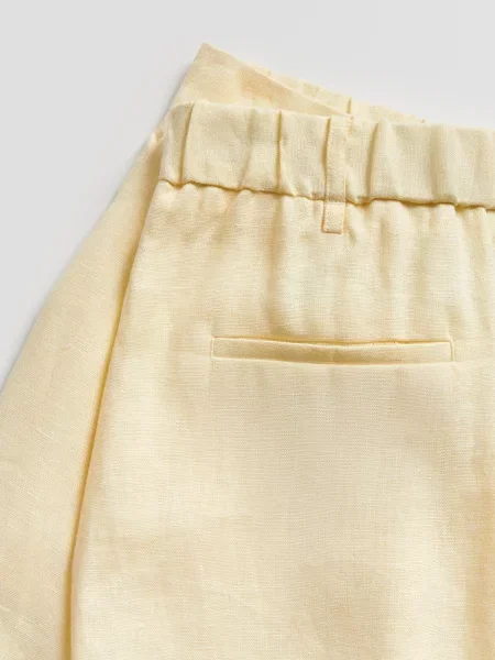 Reserved Лляні шорти світло-жовтий жовті