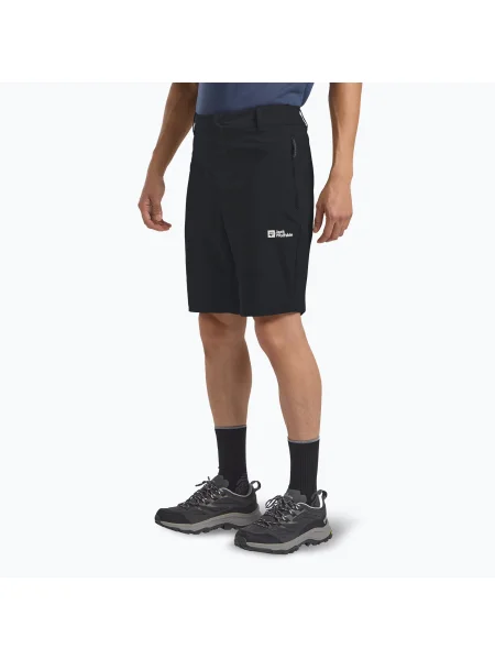 Pantaloni scurți de trekking pentru bărbați Jack Wolfskin Hikeout negru