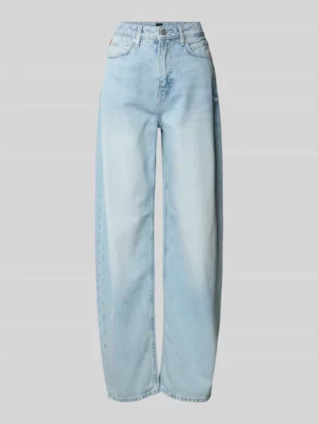 Jeansy o luźnym kroju z czystej bawełny Boss Orange