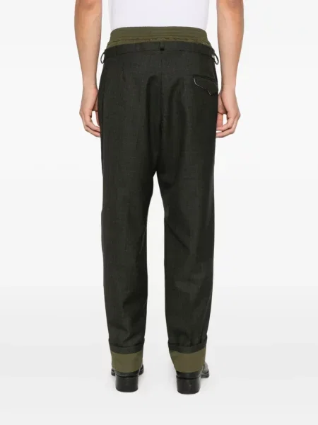 Pantaloni Prada în carouri verde