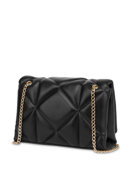 Ватиран боди Love Moschino с автограф черно