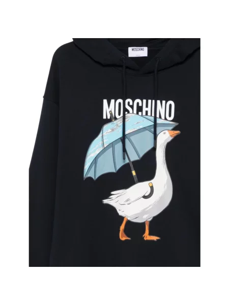 Bluza z kapturem Moschino z kapturem czarna