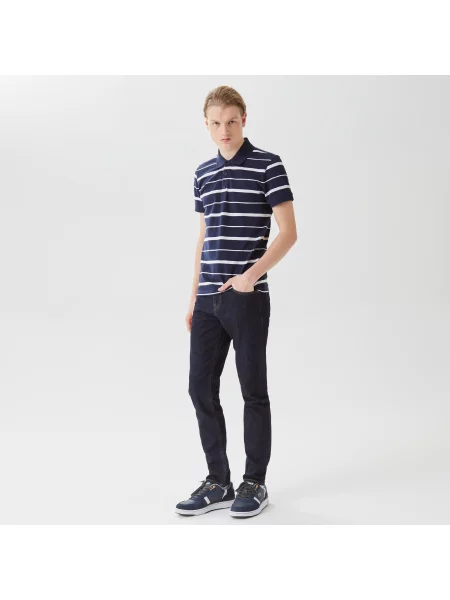 Lacoste поло чоловіче Slim Fit синє