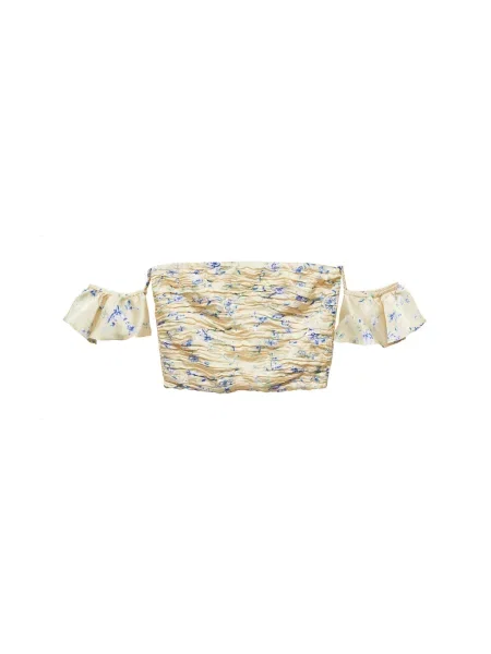 MANGO Top Bloom albastru / azur / roz pudră alb