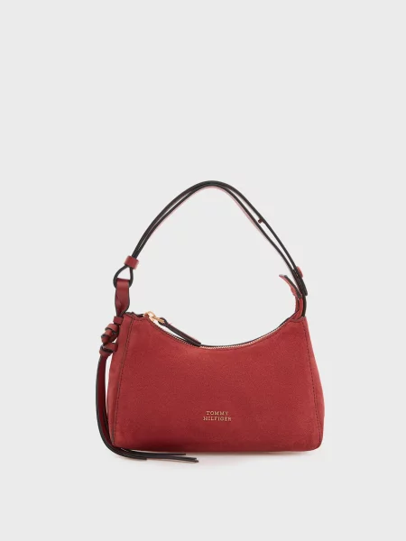 Замшевая сумка Tommy Hilfiger красная