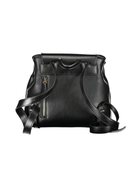 Lniany plecak Valentino By Mario Valentino czarny