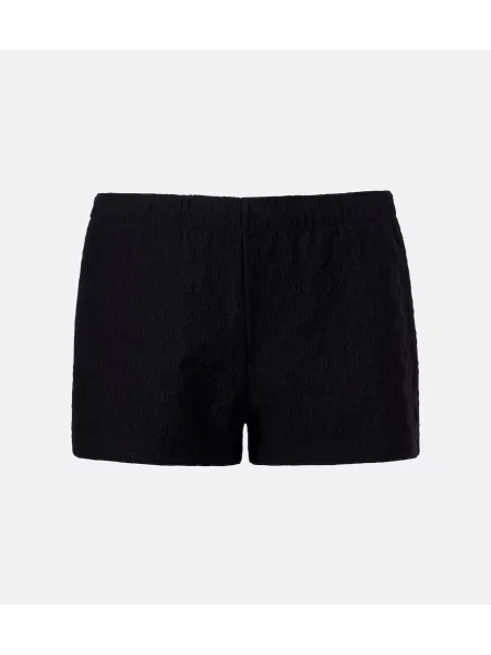 Pantaloni scurți Gucci din jerseu negru