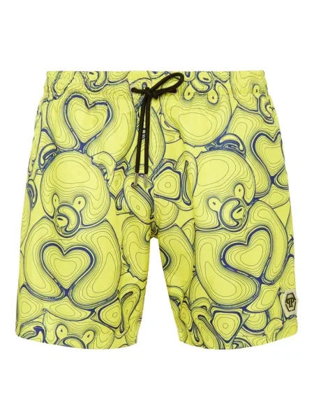 Kąpielówki Philipp Plein typu teddy żółte