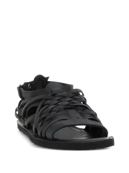 Sandale Yohji Yamamoto din piele țesuți negru