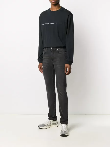 Liesas skinny fit džinsai Acne Studios juoda
