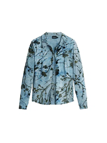 Desigual Bluză albastru / verde închis negru