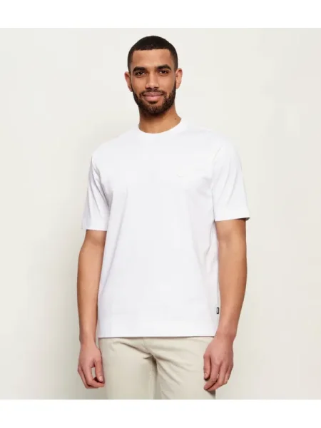 BOSS BLACK Tricou C-Tames 98 | mercerizat alb