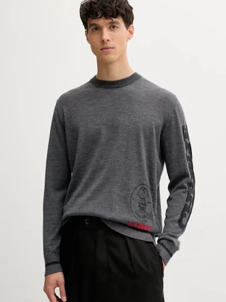 Iceberg pulover de lână light gri