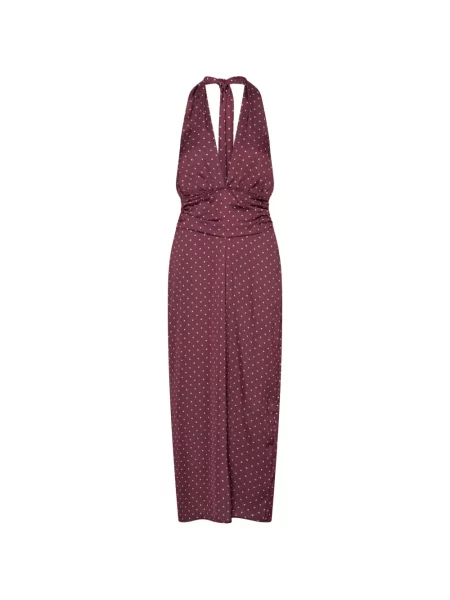 Rochie Rotate Birger Christensen cu buline cu gât halter roșu
