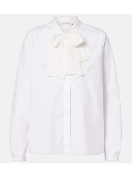 Cămașă Dorothee Schumacher cu funde din poplin alb