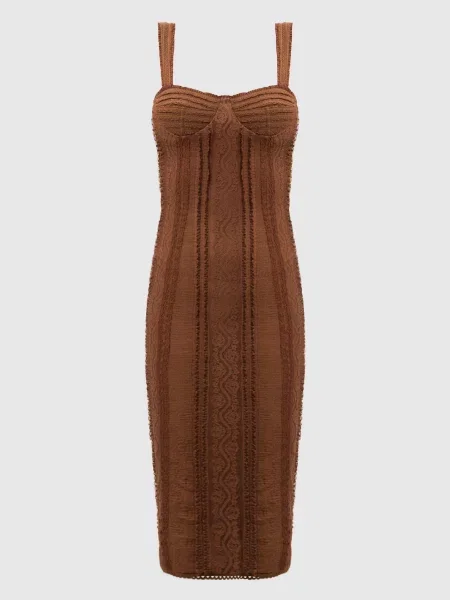 Сукня Olympia з мереживом Charo Ruiz коричнева