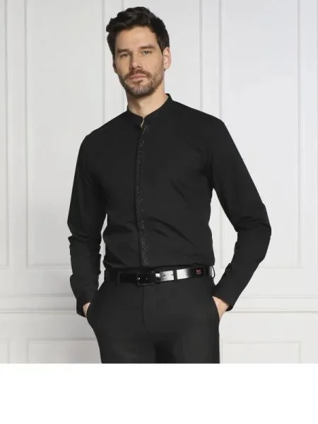 HUGO Cămașă Enrique | Extra slim fit negru