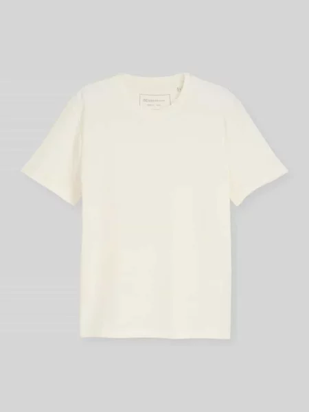 Krój regular fit t-shirt z mieszanki bawełny Tom Tailor Denim biała