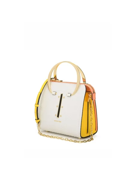 Кожаная сумка Cromia желтая
