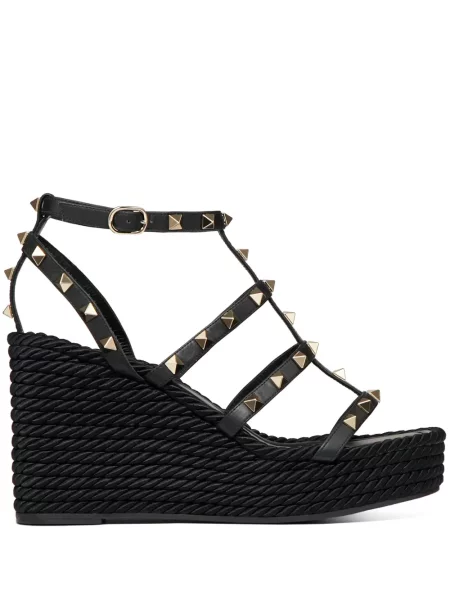Espadrile Valentino Garavani cu pană negru