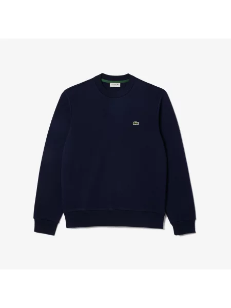 Lacoste Bluza Z Organicznej Bawełny Szczotkowanej granatowa