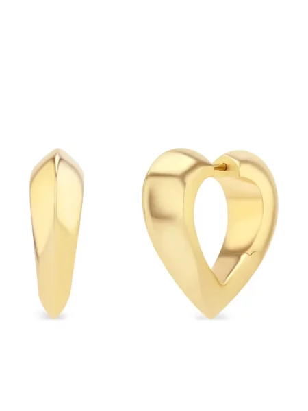Cercei Lizzie Mandler Fine Jewelry cu motiv cu inimi galben