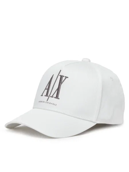 Шапка с козирка Armani Exchange бяло