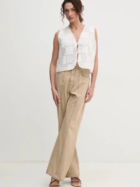 Безрукавка Ivy Oak однобортна бежевий