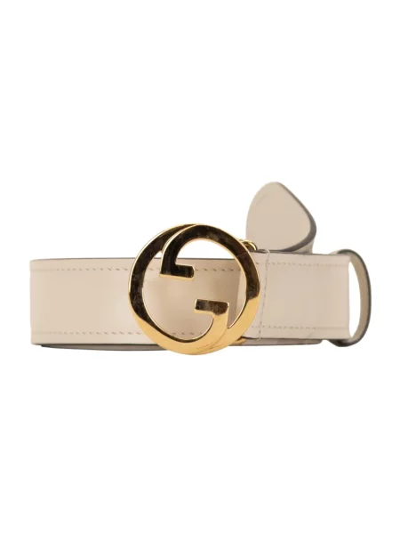 Pasek Gucci w paski biały