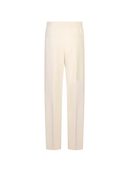 Pantaloni Agnona din cașmir alb