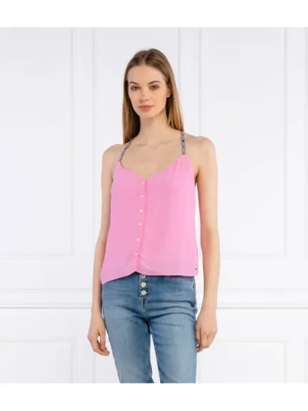 Farmer felső Tommy Jeans rózsaszín