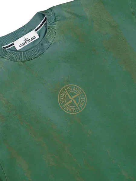 Μπλούζα Stone Island με σχέδιο από ζέρσεϋ πράσινο
