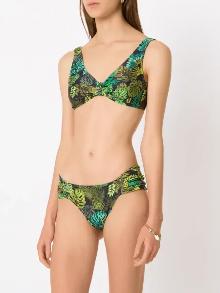 Bikini Amir Slama z nadrukiem w tropikalny nadruk zielony
