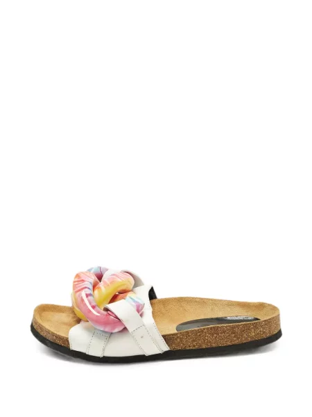 Colier Jw Anderson din piele fără toc alb