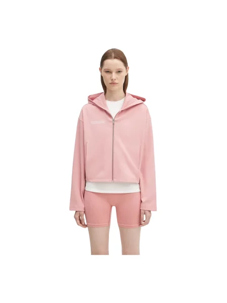 Bluza rozpinana Pangaia z logo różowa