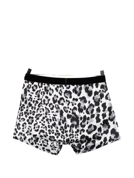 Boxeri Tom Ford de mătase cu imagine cu model leopard negru