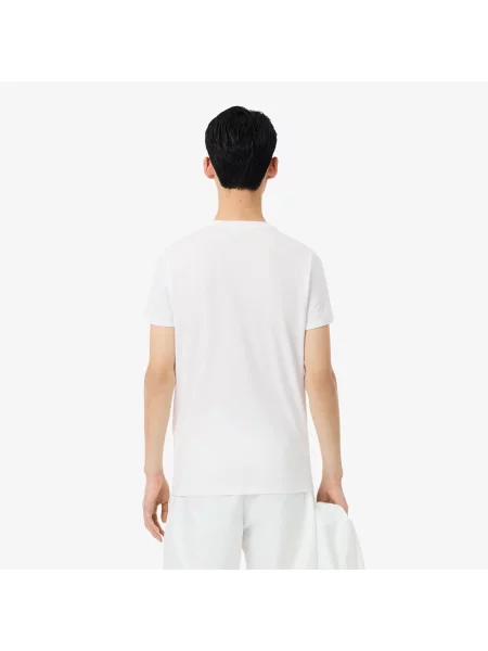 Футболка Lacoste с круглым вырезом белая