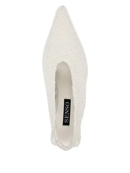 Papuci tip mules Senso alb