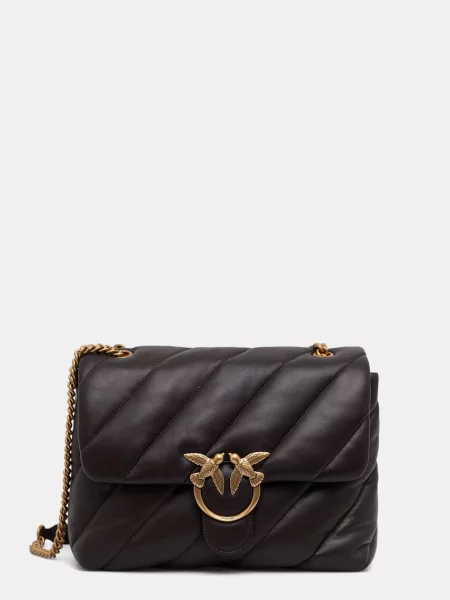Pinko crossbody kabelka dámska kožená hnedá