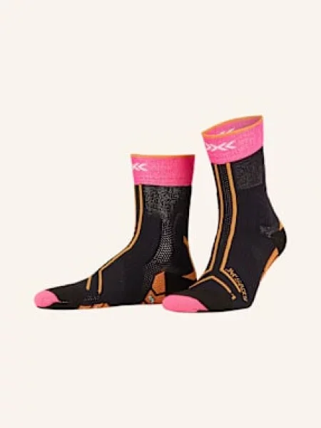Ponožky X-Socks Trailrun Terraskin Expert Crew x black/fluo pink/blazing orange černé